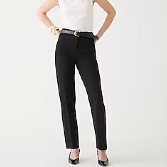 J.CREW: Tall Kate straight-leg pant in four-season stretch in black - Picture 4 of 11